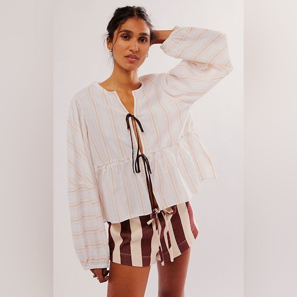 Free People Brunch Babe Blouse